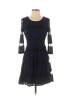 Dina Be Chevron-herringbone Chevron Argyle Fair Isle Blue Casual Dress Size XS - photo 1