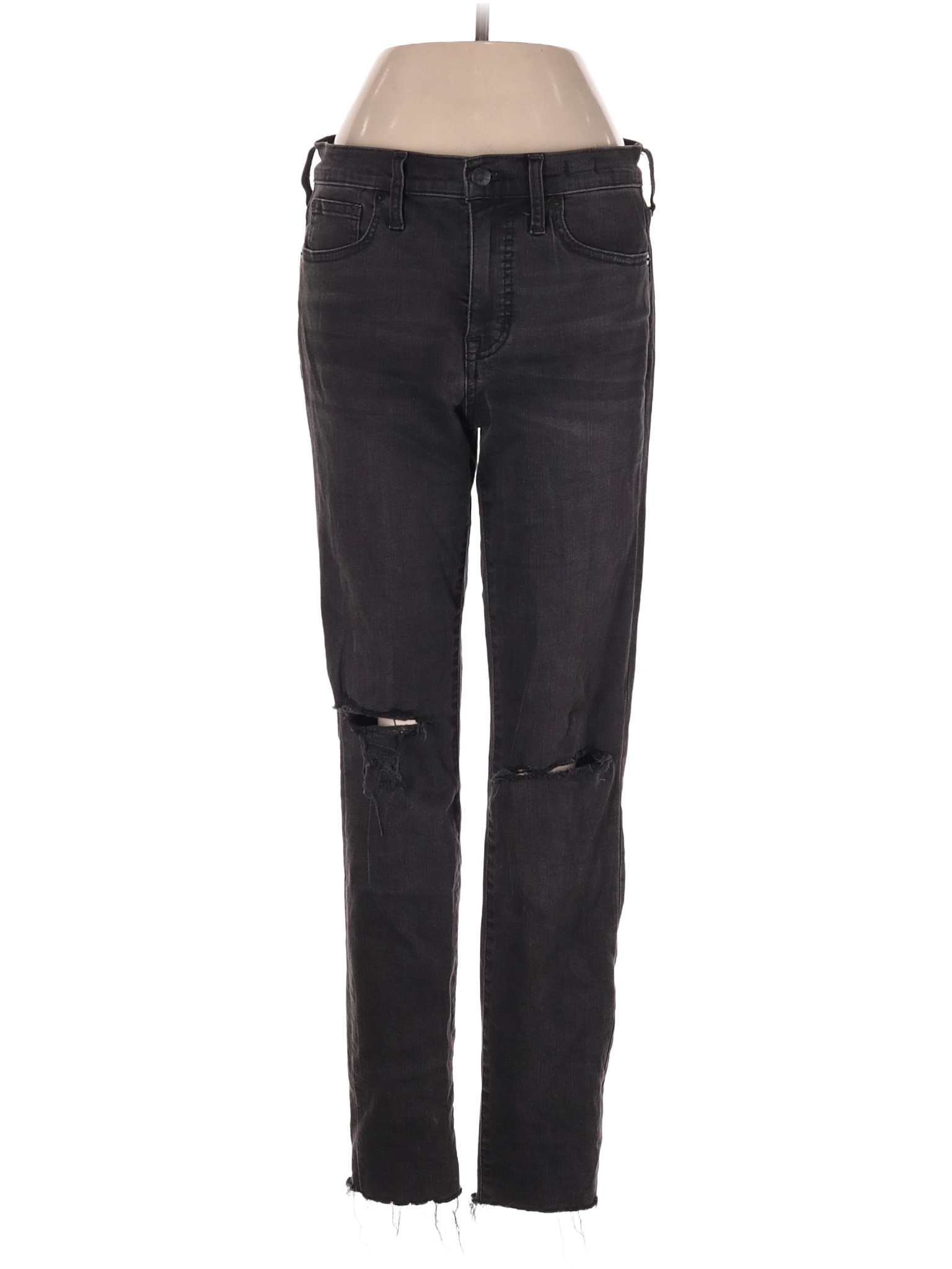 Madewell Solid Black 9 Mid Rise Skinny Jeans In Black Sea 27 Waist 87 Off Thredup 3894