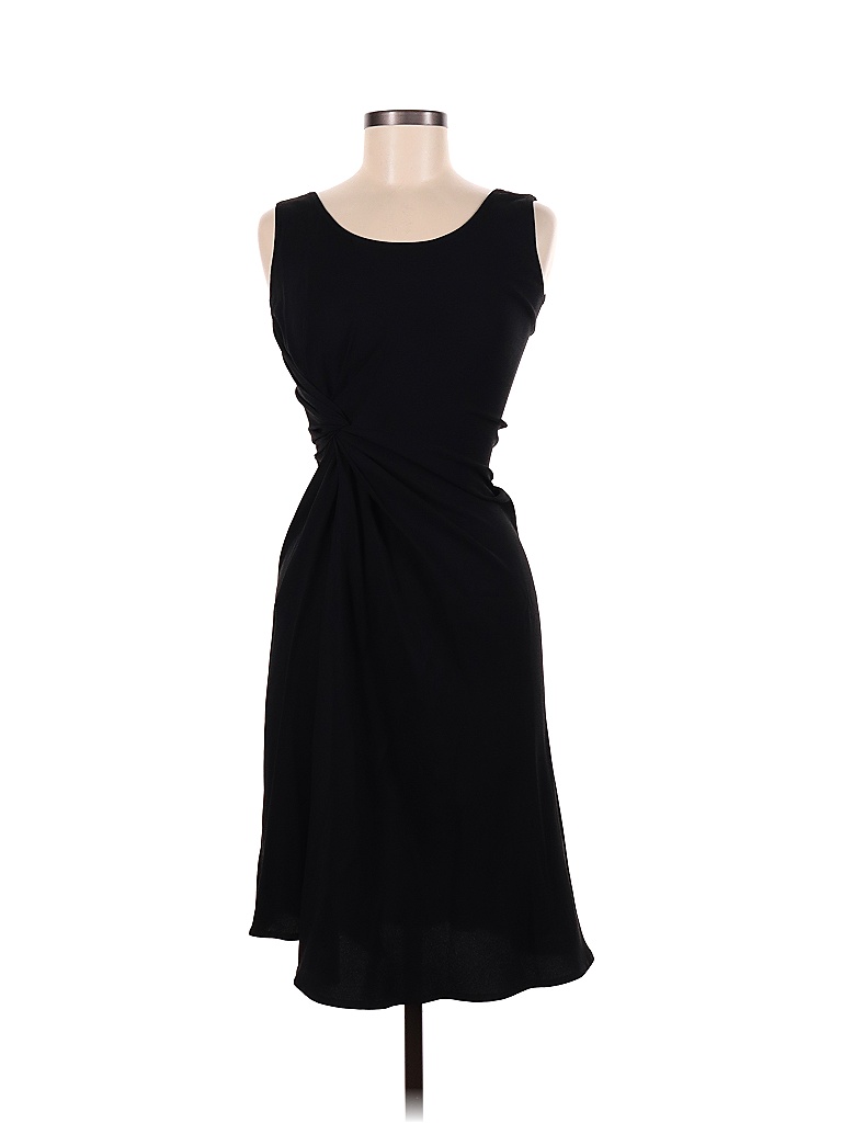 Christian Dior Solid Black Twist Drape Dress Size 6 - 74% off | thredUP