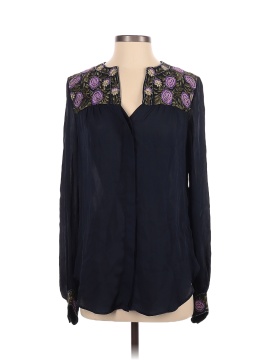 Haute Hippie Long Sleeve Silk Top (view 1)