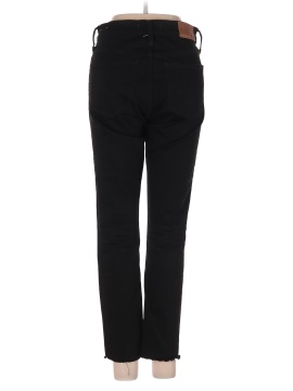 Madewell 9" Mid-Rise Skinny Crop Jeans in ISKO Stay Black&trade;: Raw-Hem Edition (view 2)
