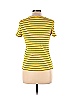 Style&Co Stripes Yellow Short Sleeve T-Shirt Size L - photo 2