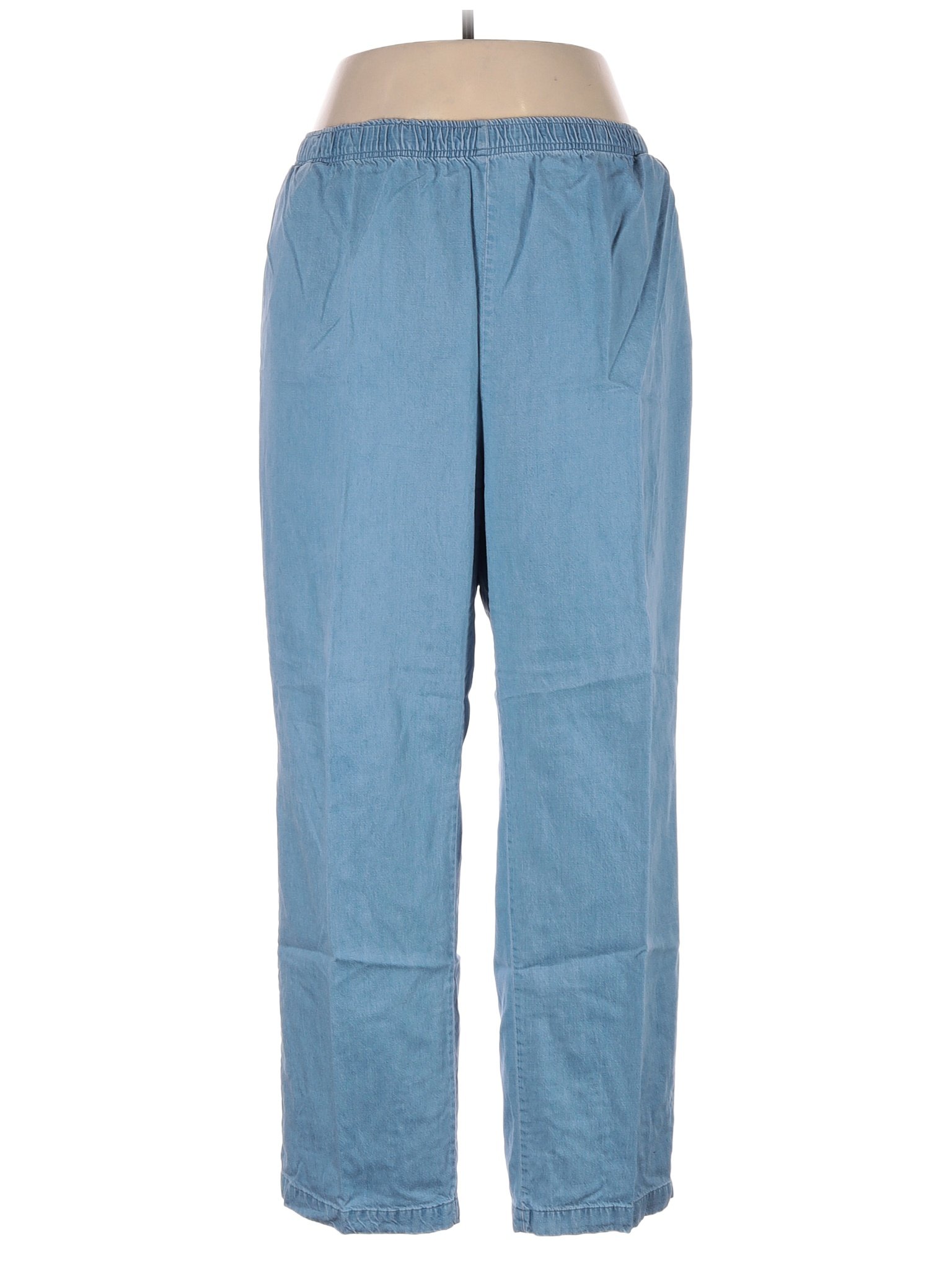 Appleseeds Solid Blue Casual Pants Size 1X (Plus) 52 off thredUP