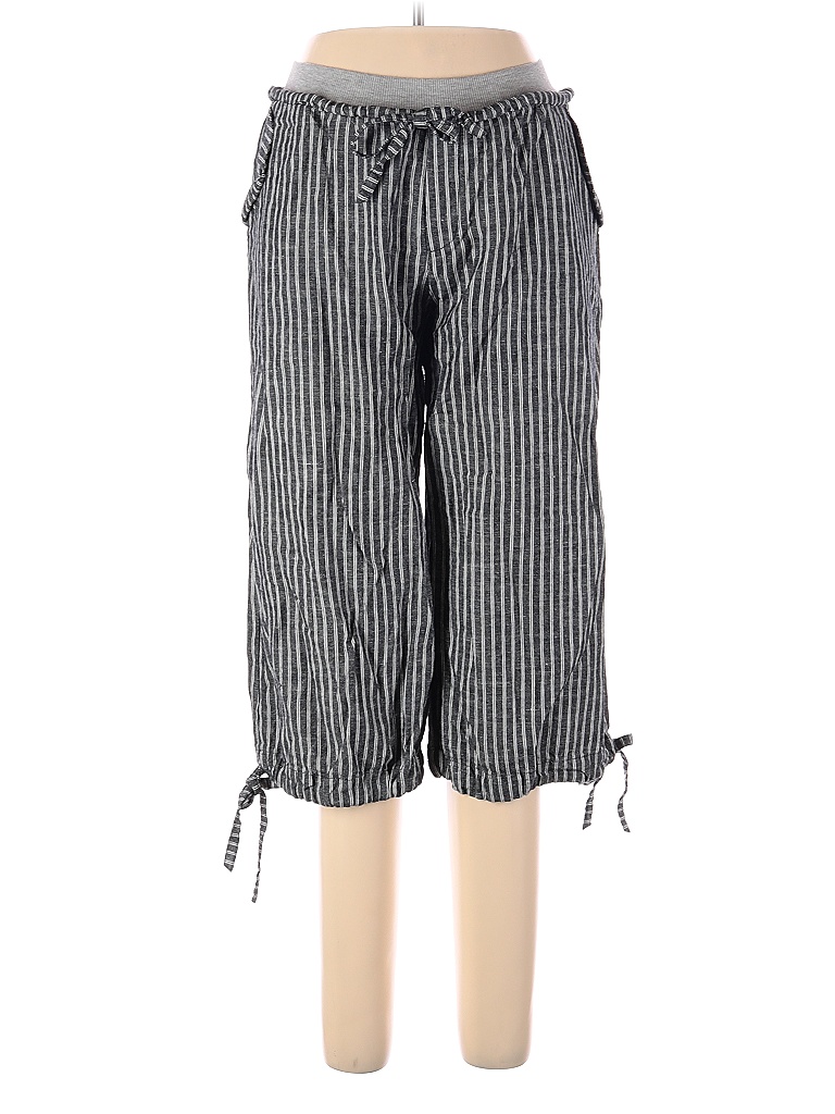 Eloise Stripes Multi Color Black Linen Pants Size L 67 off thredUP
