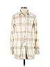 Mountain Hardwear 100% Cotton Checkered-gingham Multi Color Tan Long Sleeve Button-Down Shirt Size XS - photo 1