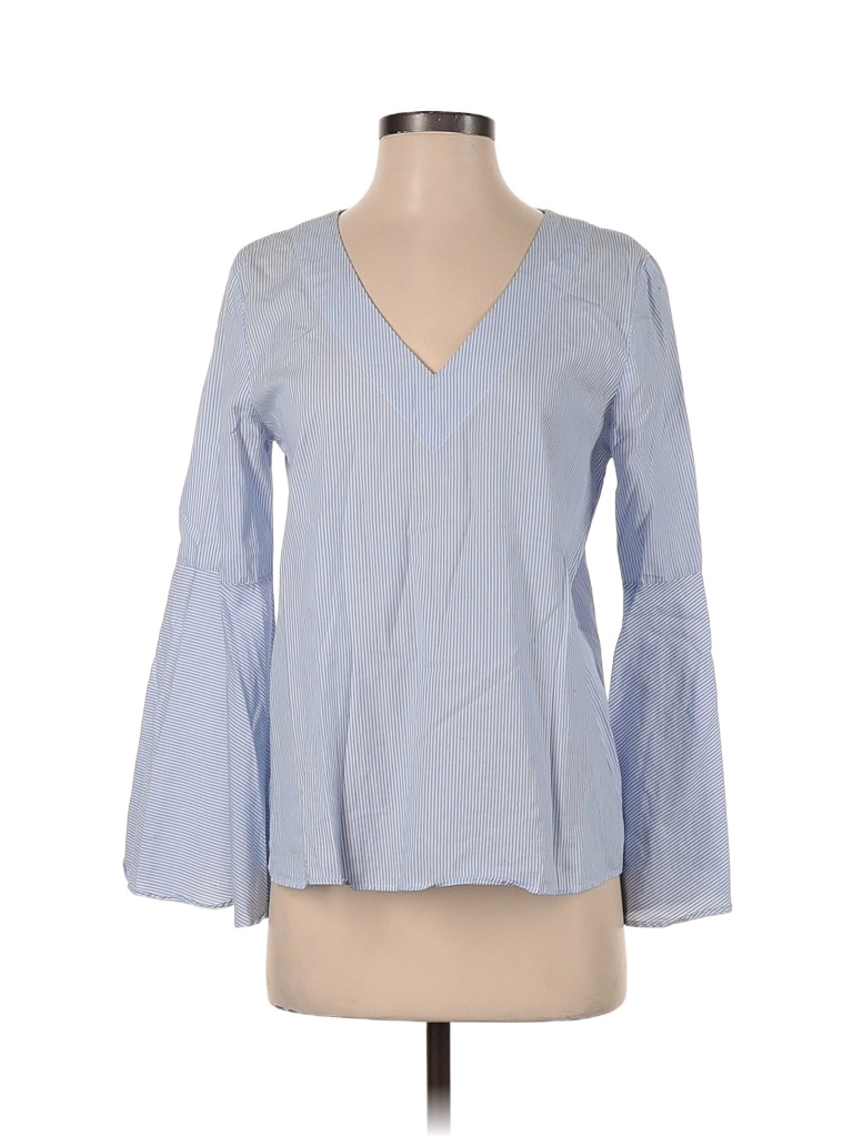Zara Blue Long Sleeve Blouse Size S - photo 1