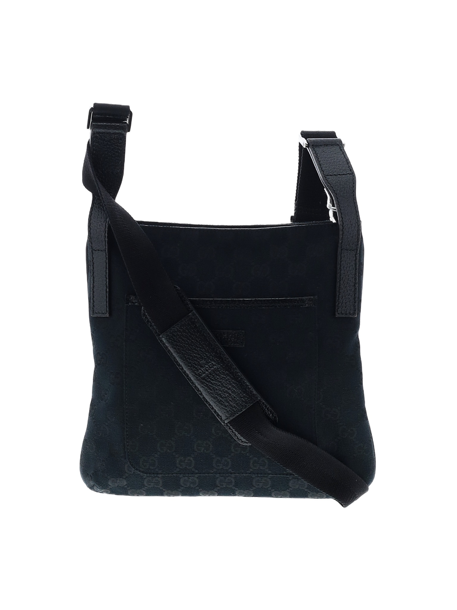 Fendi Vintage Blue Stitch Black Leather Tassel Crossbody Bag
