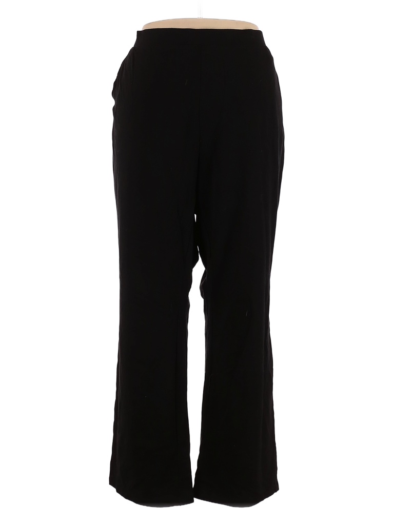 D&Co. Solid Black Casual Pants Size 3X (Plus) - photo 1