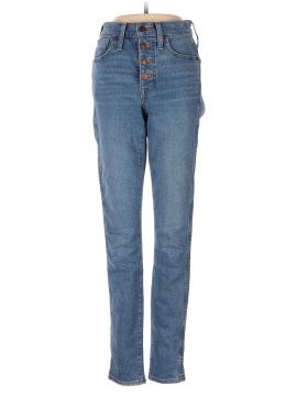 Madewell 10" High-Rise Skinny Jeans in Dewitt Wash: Button-Front TENCEL&trade; Denim Edition (view 1)