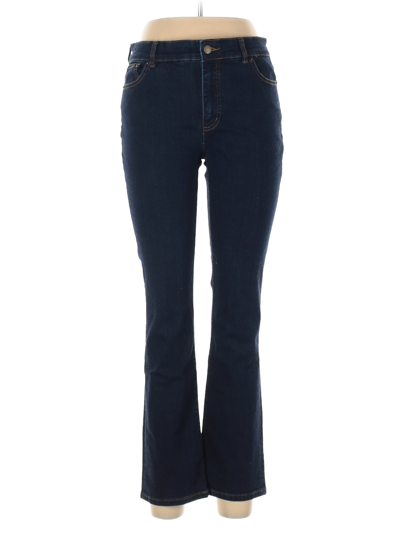Lauren by Ralph Lauren Solid Blue Jeans Size 10 (Petite) 70 off