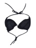 Jamaican Style Solid Black Blue Swimsuit Top Size M - photo 2