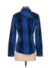 Avenue Checkered-gingham Plaid Blue Long Sleeve Button-Down Shirt Size S (Plus) - photo 2