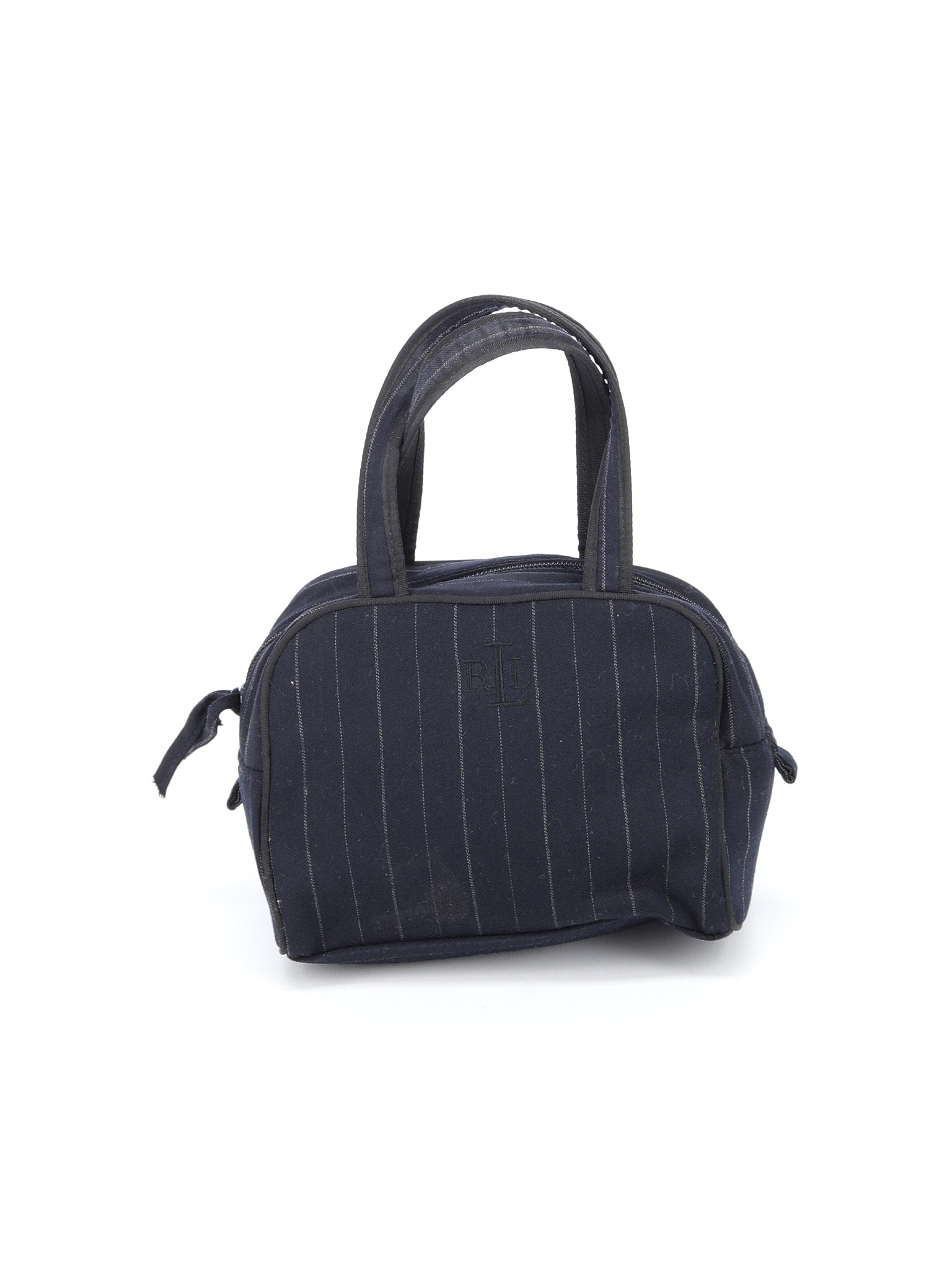 Lauren by Ralph Lauren Stripes Navy Blue Satchel One Size 75 off