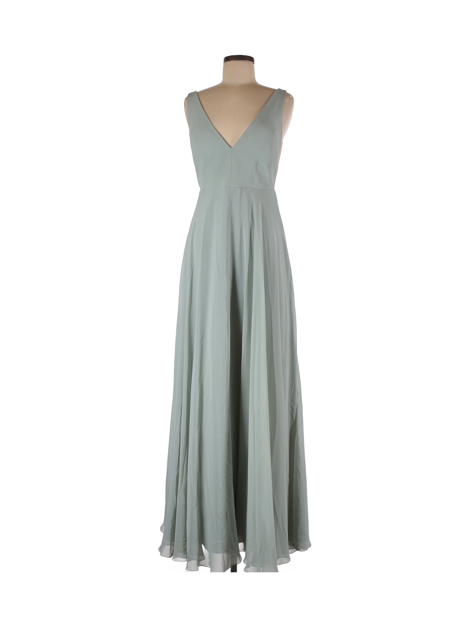 Jenny Yoo Collection 100 Polyester Solid Gray Cocktail Dress Size 8