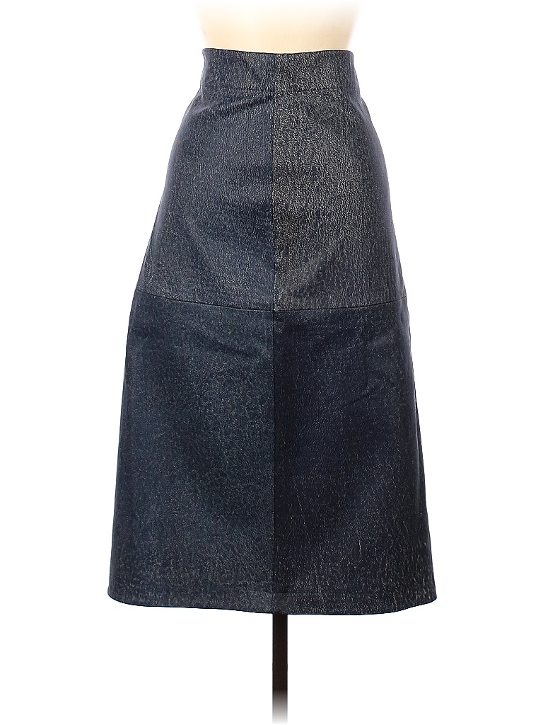 Jupe Midi Zero+Maria Cornejo Madi - Taille 2 - Cuir Stretch Toile - Neuf