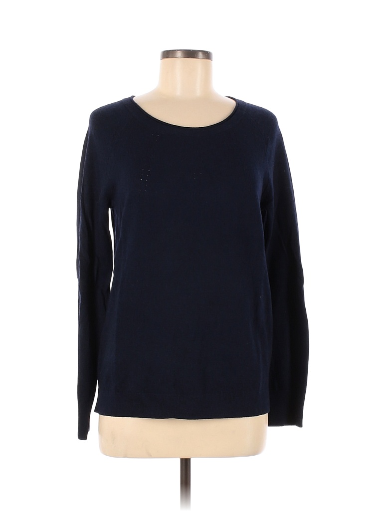 Banana Republic Color Block Solid Navy Blue Pullover Sweater Size M ...