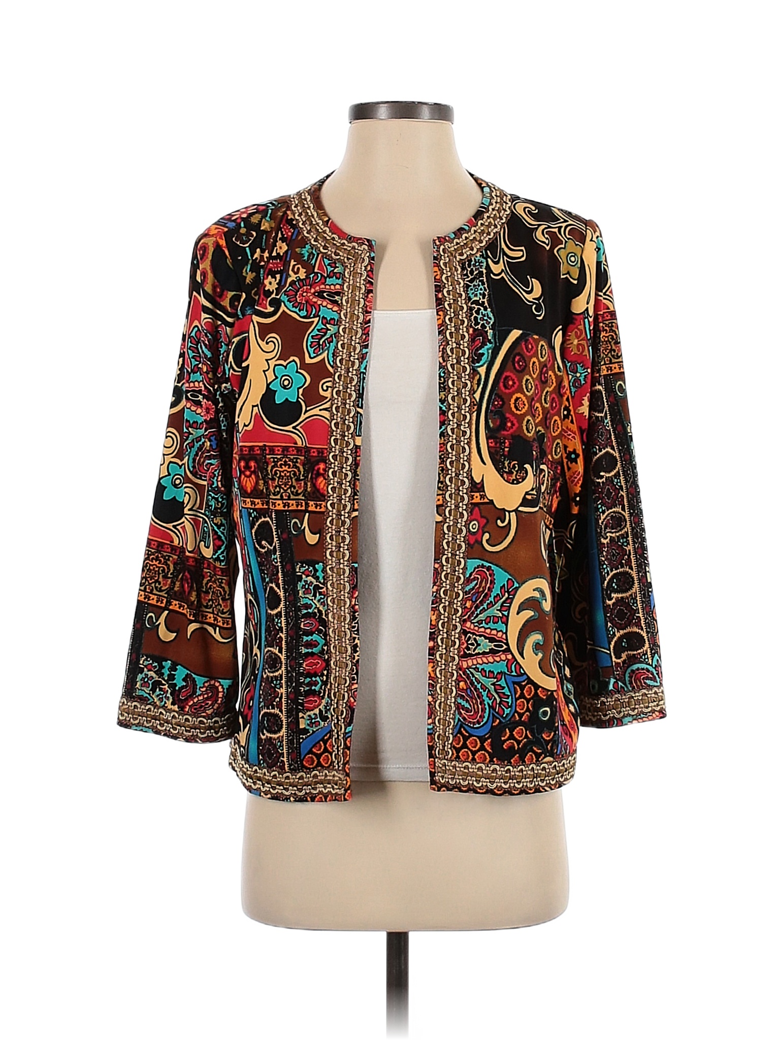 Joan Rivers Paisley Multi Color Brown Jacket Size XS - 71% off | thredUP