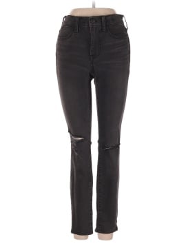 Madewell 9" Mid-Rise Skinny Jeans in Black Sea (view 1)