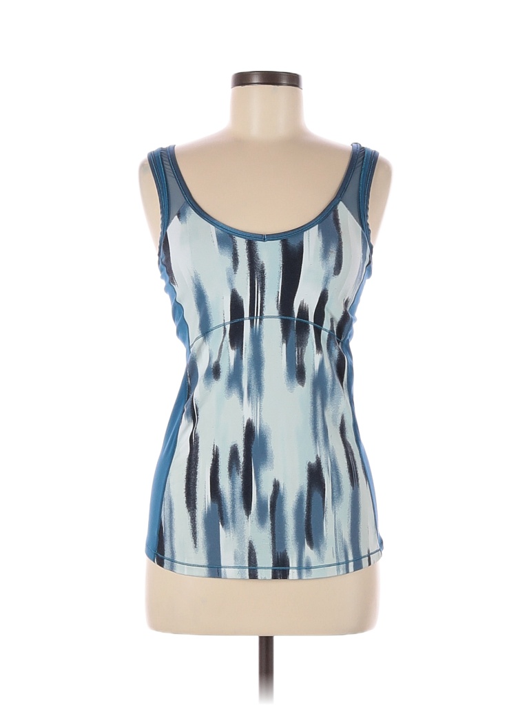 Alo Color Block Tie-dye Blue Active Tank Size M - photo 1