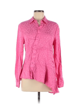 Koché Pink Leopard Asymmetric Shirt (view 1)