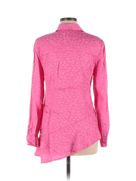 Koché Pink Leopard Asymmetric Shirt (view 2)