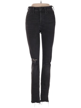 Madewell Tall 9" Mid-Rise Skinny Jeans in Black Sea (view 1)