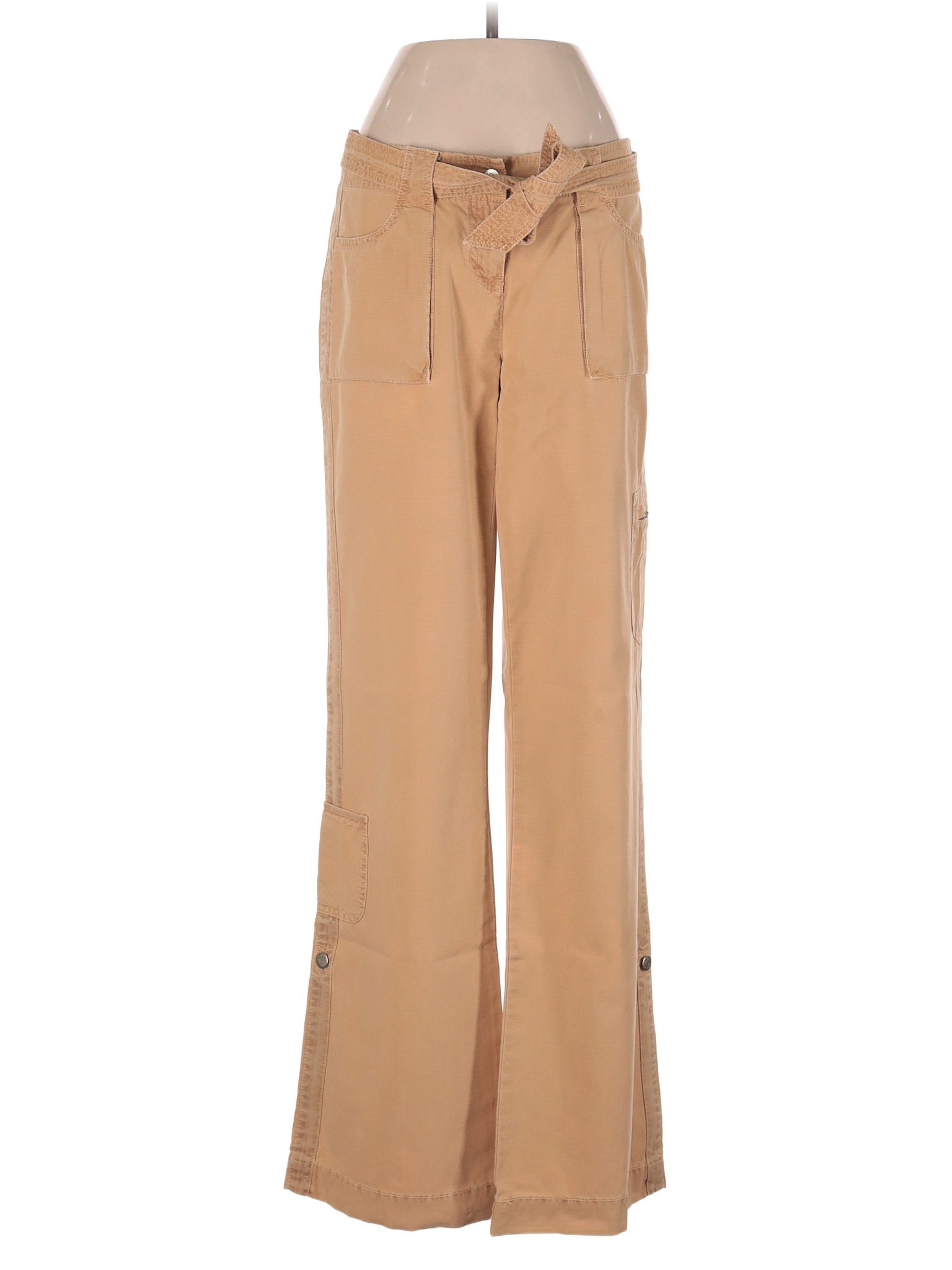 j-crew-100-cotton-solid-colored-tan-cargo-pants-size-2-81-off-thredup