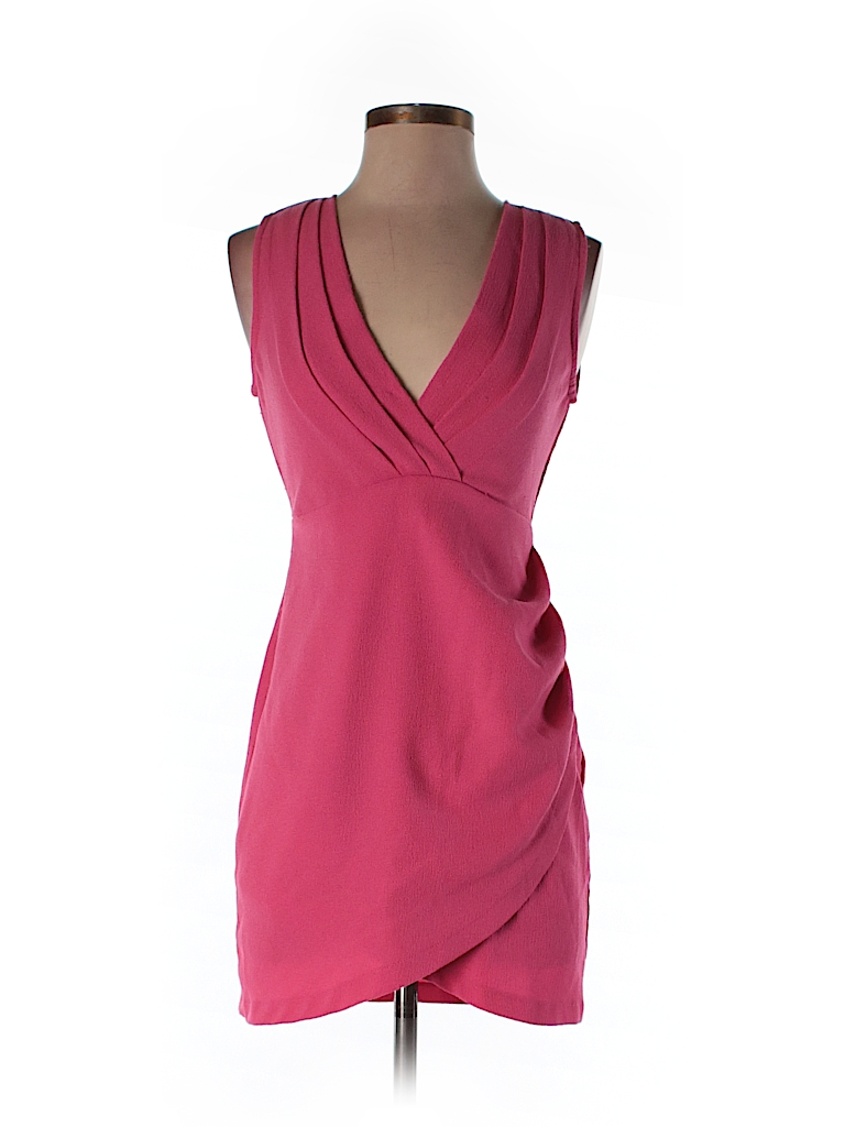 L'Atiste by Amy 100% Viscose Solid Pink Casual Dress Size S - 69% off ...