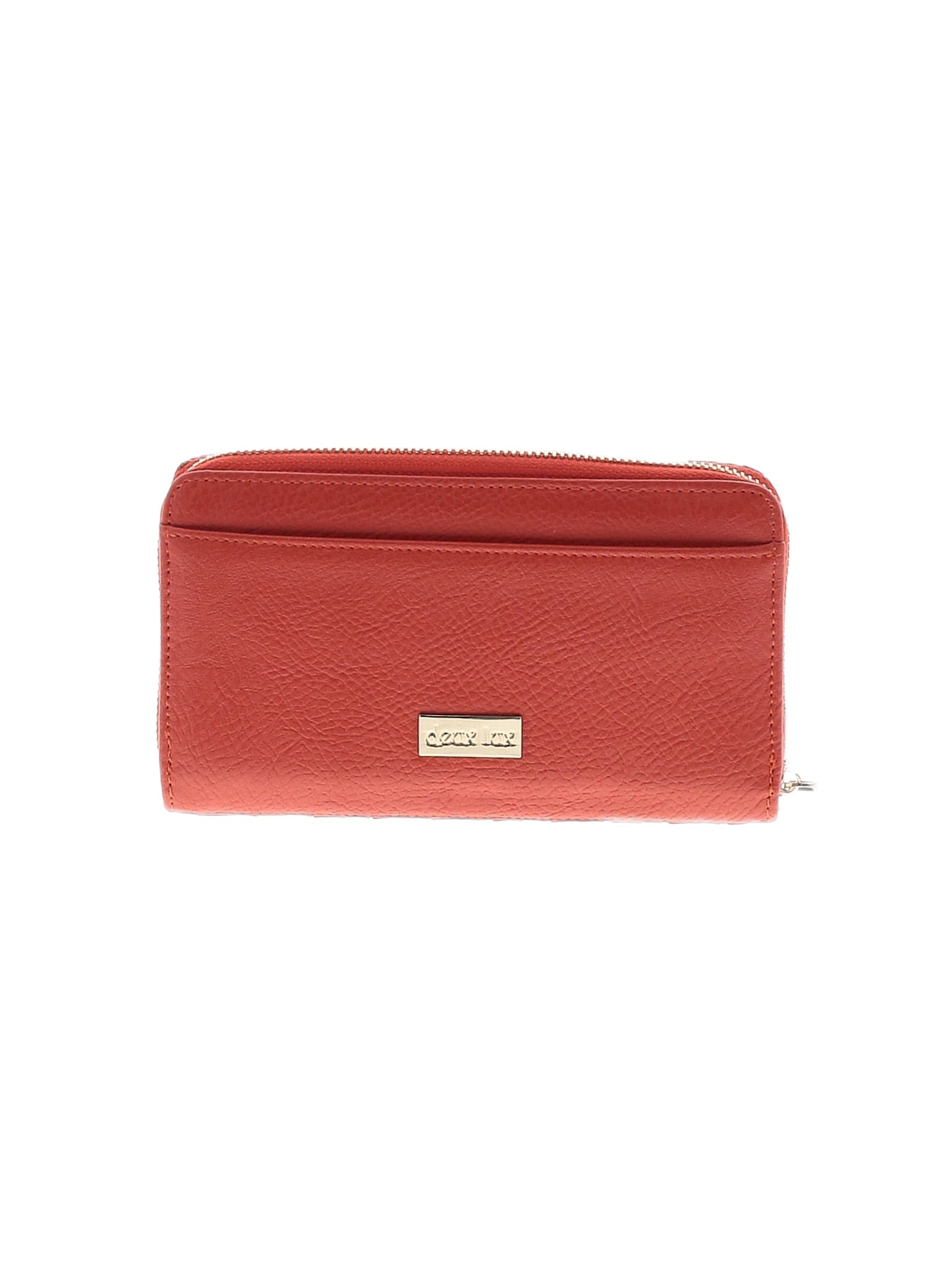 Deux Lux Solid Red Orange Wallet One Size - 67% off