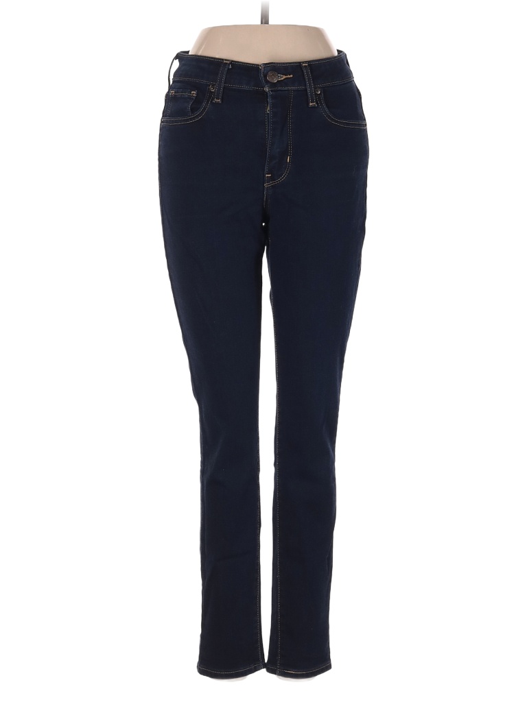 Levi's Solid Blue 721 High Rise Skinny Women's Jeans 26 Waist 76 off