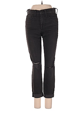 Madewell 9" Mid-Rise Skinny Jeans in Black Sea (view 1)