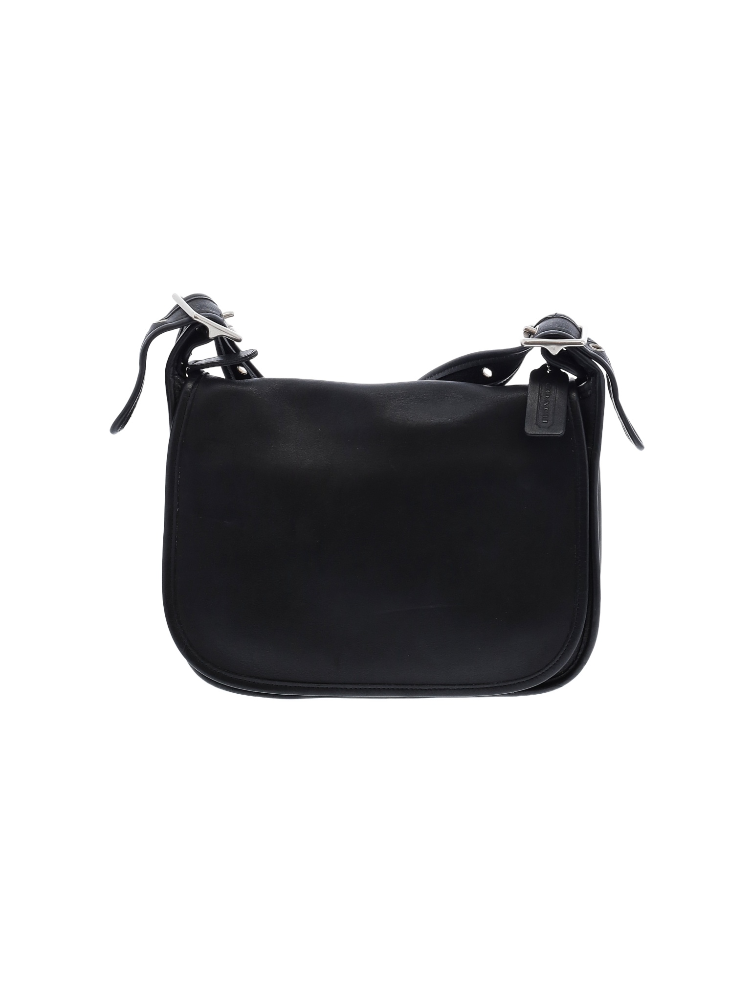 Coach Factory 100 Leather Solid Black Leather Crossbody Bag One Size