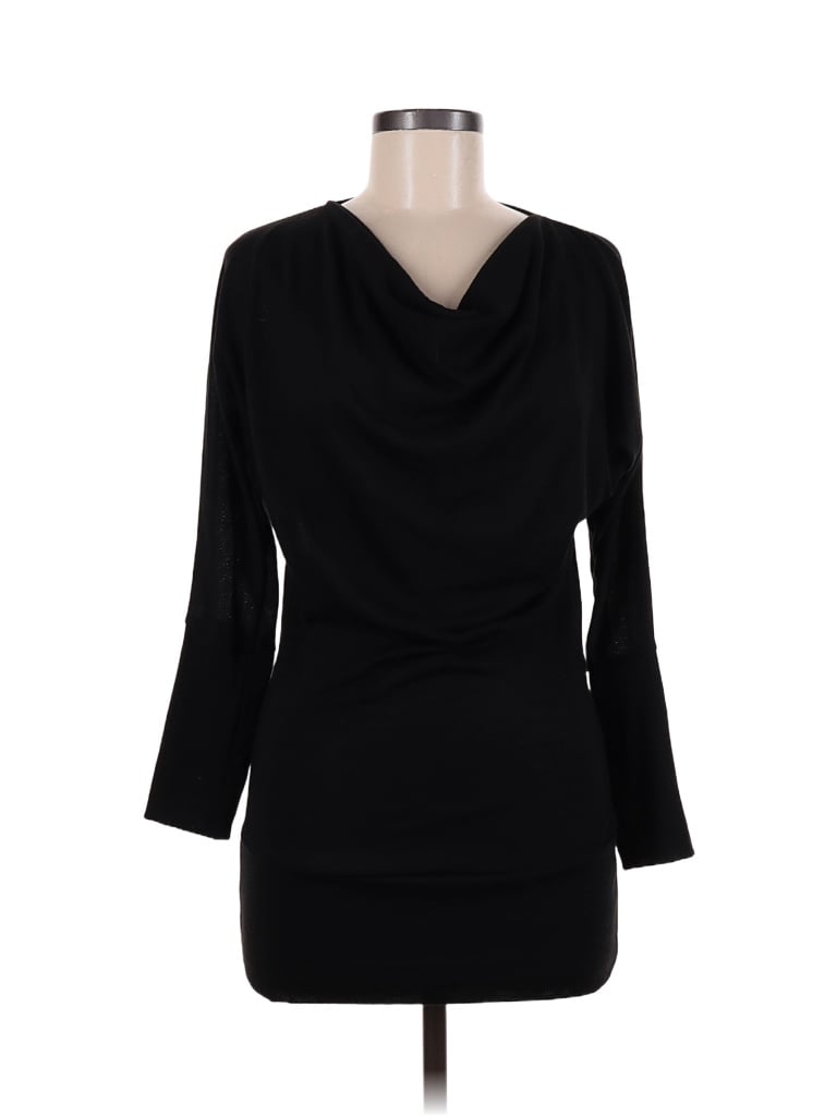 Trendy United Solid Black 3/4 Sleeve Top Size M - 60% off | thredUP