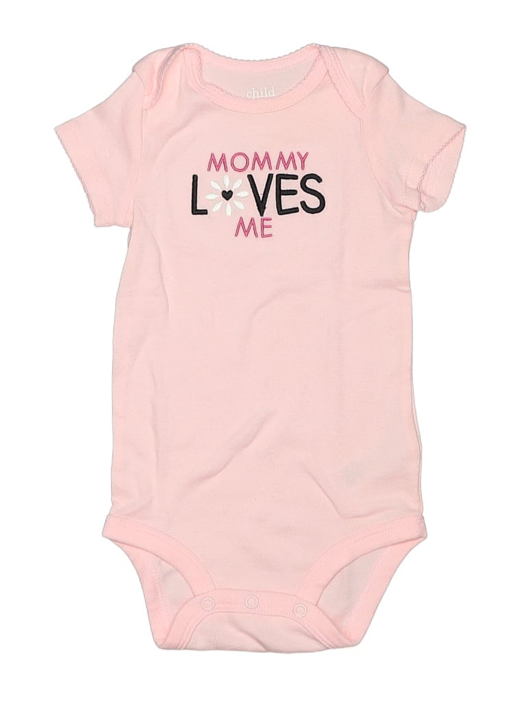 CARTER'S Pre-owned Babies' Short Sleeve Onesie In Pink