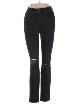 Madewell 9" Mid-Rise Skinny Jeans in Black Sea (view 1)