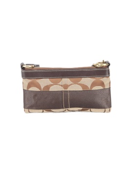 Coach Bags | Coach Corner Zip Wristlet in Signature Canvas | Color: Brown/Tan | Size: Os | Sophiemask's Closet