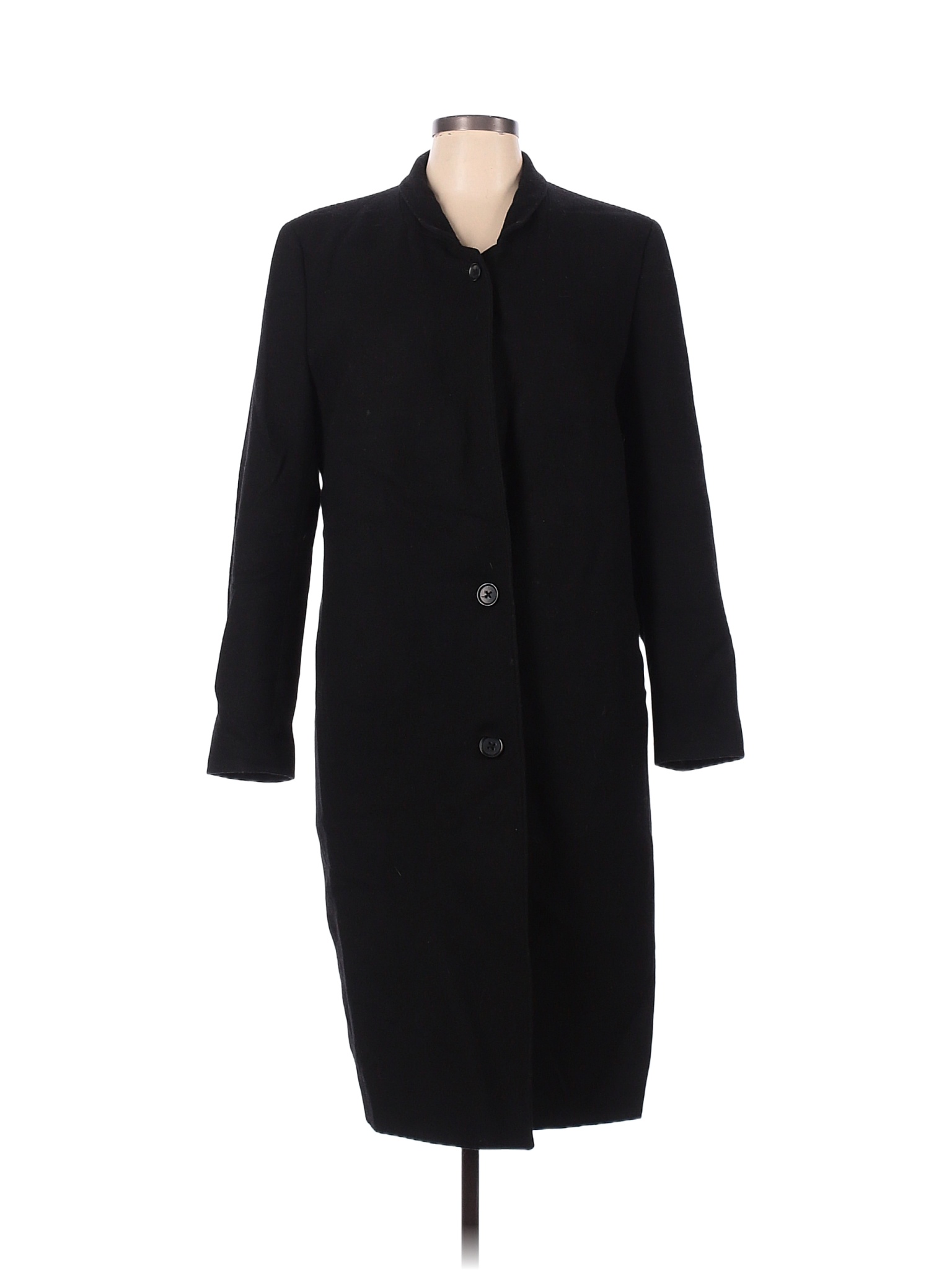 Assorted Brands Solid Black Coat Size L - 84% off | ThredUp