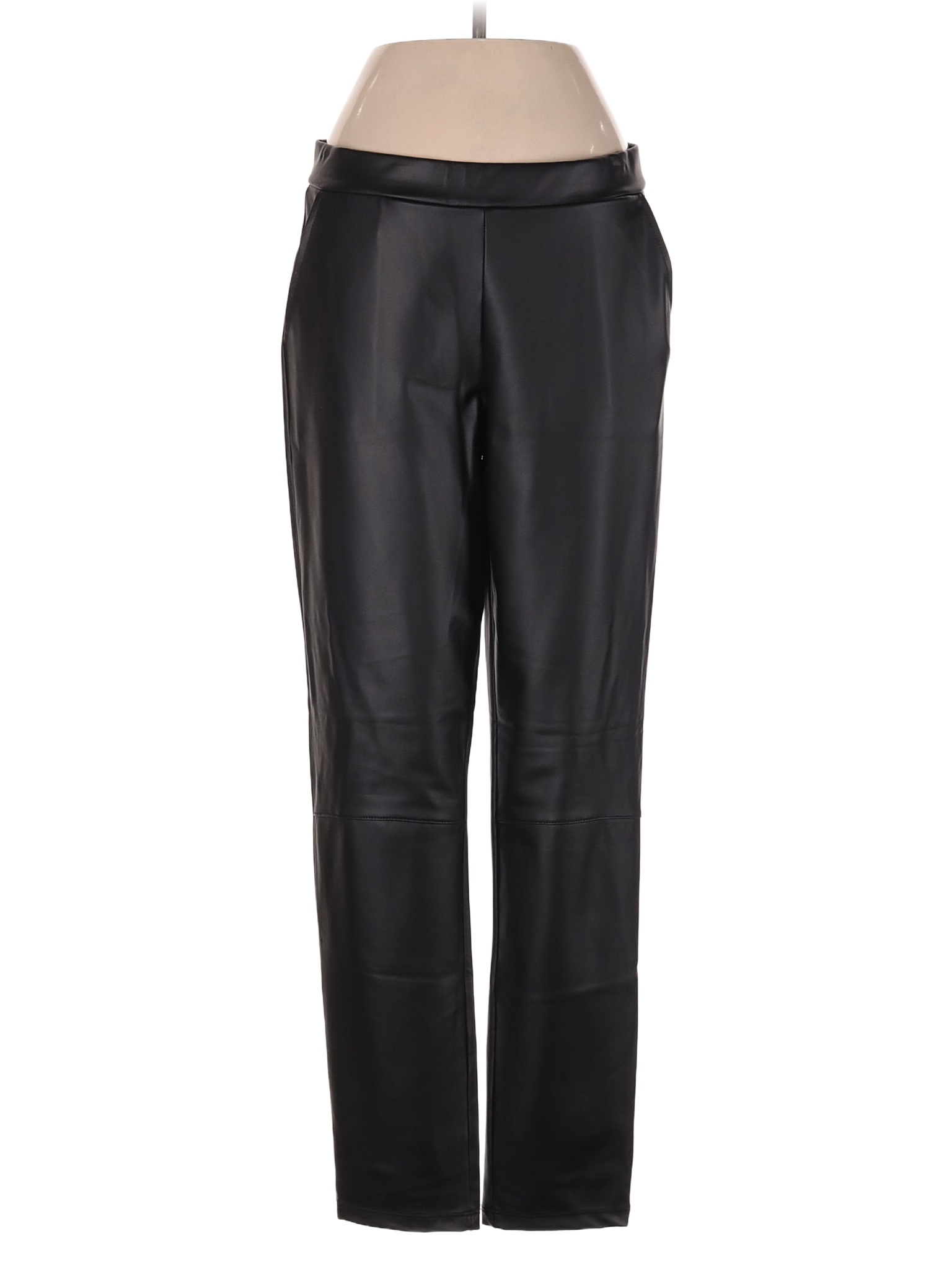 Clara Sun Woo Solid Black Faux Leather Pants Size S - 78% off | thredUP