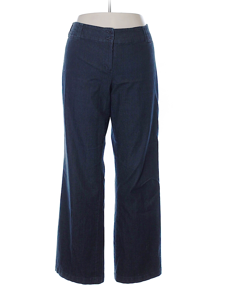 Focus 2000 Solid Dark Blue Jeans Size 16 - 73% off | thredUP