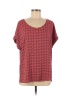 Peloton 100% Polyester Polka Dots Pink Short Sleeve Blouse Size M - photo 1