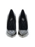 Brian Atwood Solid Black Green Heels Size 6 - photo 2
