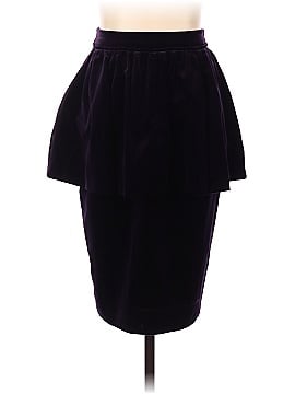 Burberry Prorsum Purple Velvet Peplum Skirt (view 1)