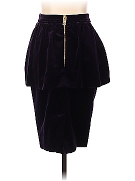Burberry Prorsum Purple Velvet Peplum Skirt (view 2)