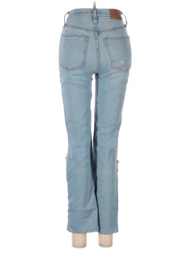 Madewell The Perfect Vintage Straight Jean in Danby Wash: Knee-Rip Edition (view 2)