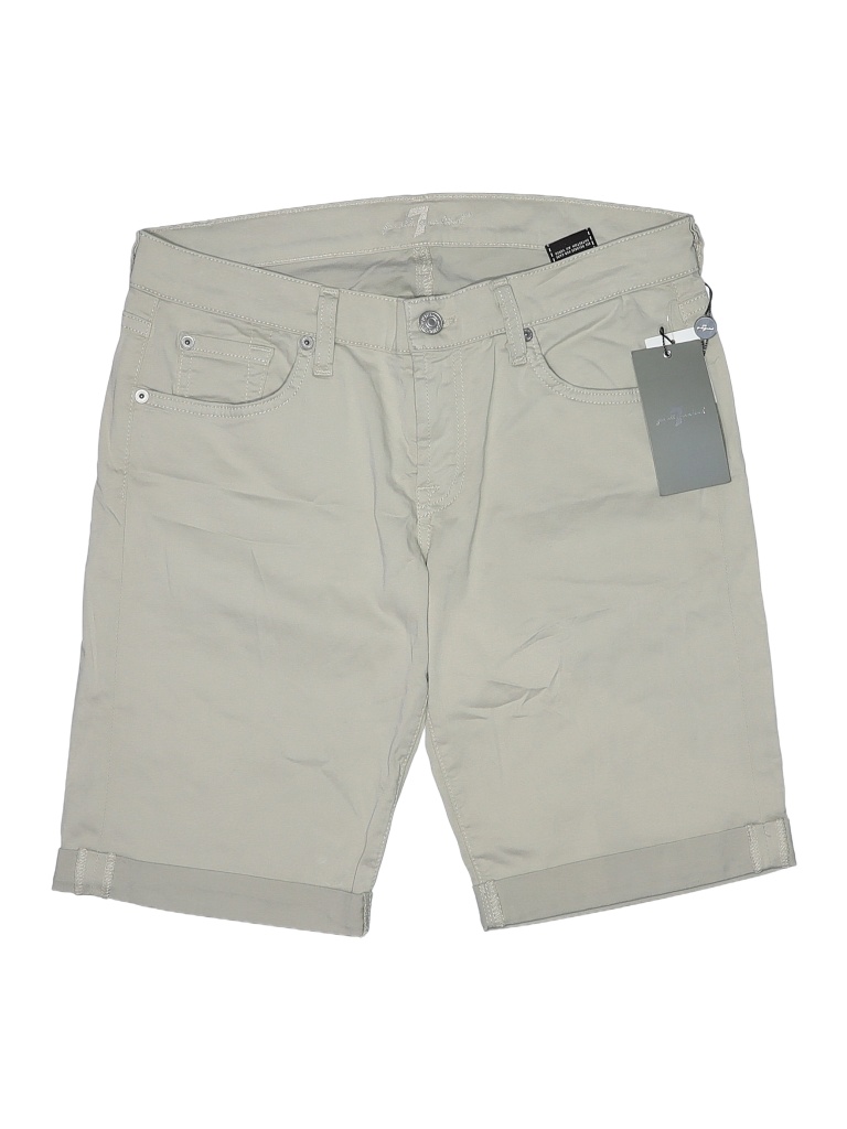 7 For All Mankind Solid Gray Ivory Denim Shorts 29 Waist 80 Off 7-for-all-mankind-solid-gray-ivory-denim-shorts-29-waist-80-off