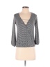 Connected Apparel Gray Black Long Sleeve Top Size XS - photo 1