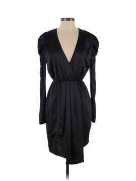 Kendall & Kylie Black Puff Sleeve V-Neck Dress (view 1)