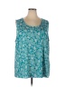 One World Floral Teal Active Tank Size 3X (Plus) - photo 1