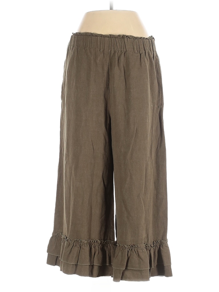 Mustard Seed Green Linen Pants Size S - 58% off | ThredUp