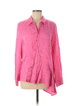 Koché Pink Leopard Asymmetric Shirt (view 1)